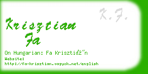 krisztian fa business card